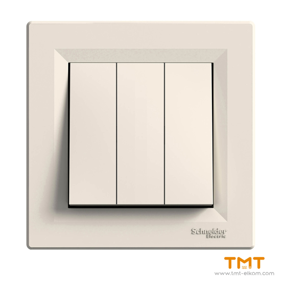 Picture of Asfora - 3 circuits switch with frame - cream