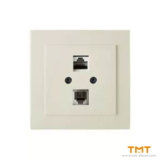 Снимка на РОЗЕТКА КОМПЮТЪР БЯЛА CAT 5,RJ45 THOR,NILSON