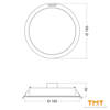 Снимка на ЛУНА LED DL DN165 13W 4000K,1300lm,IP44,703087