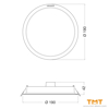 Снимка на ЛУНА LED DL DN190 18W 4000K,1800lm,IP44,703148