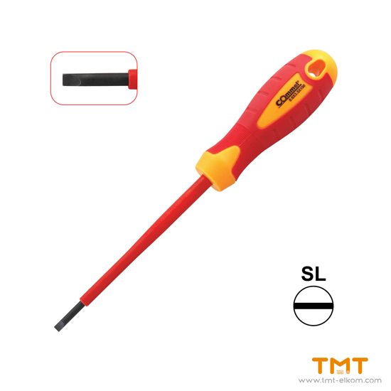 Снимка на ОТВЕРТКА SL 3.5х100mm (-)1000V,370-203,COMMEL