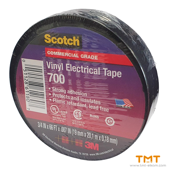 Снимка на ЛЕНТА 3M SCOTCH 700 20mх19mmх0.18mm ЧЕРНА PROFI 3M