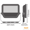 Снимка на ПРОЖЕКТОР LED 41W 6500K,6000lm,БЯЛ